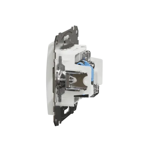 Розетка телевизионная и компьютерная TV+RJ45 кат. 6 UTP, белый, Sedna Design SDD111469T