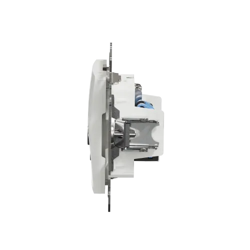 Розетка телевизионная и компьютерная TV+RJ45 кат. 6 UTP, белый, Sedna Design SDD111469T