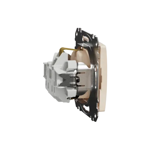 Розетка электрическая, бежевый, Sedna Design SDD112022