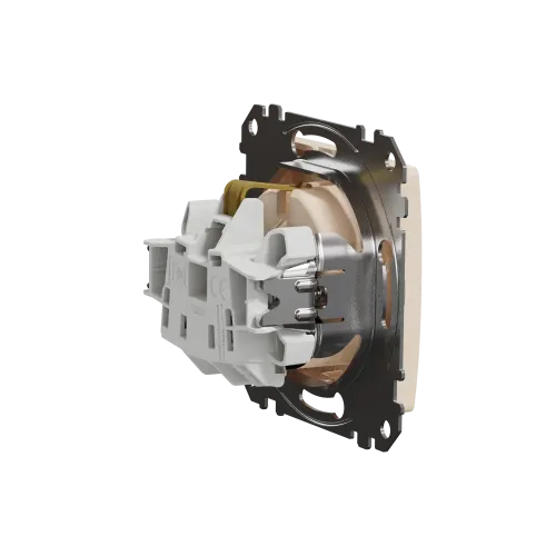 Розетка электрическая, бежевый, Sedna Design SDD112022
