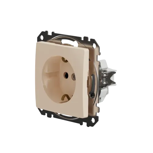 Розетка электрическая, бежевый, Sedna Design SDD112022