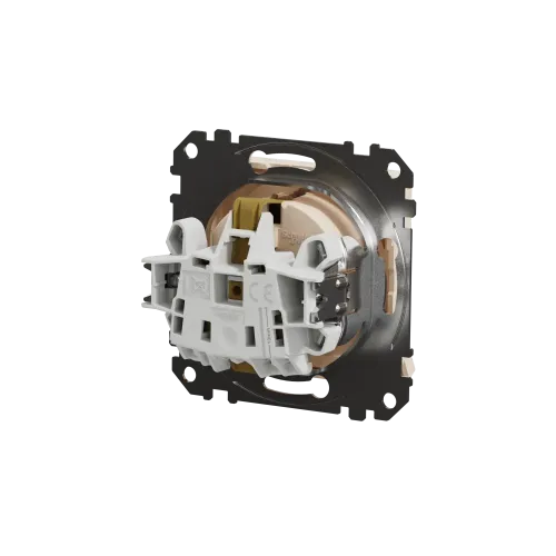 Розетка электрическая с крышкой, бежевый, Sedna Design SDD112024