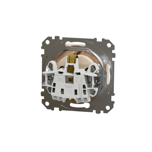 Розетка электрическая с крышкой, бежевый, Sedna Design SDD112024