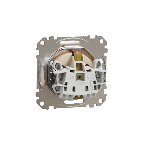 Розетка электрическая с крышкой, бежевый, Sedna Design SDD112024
