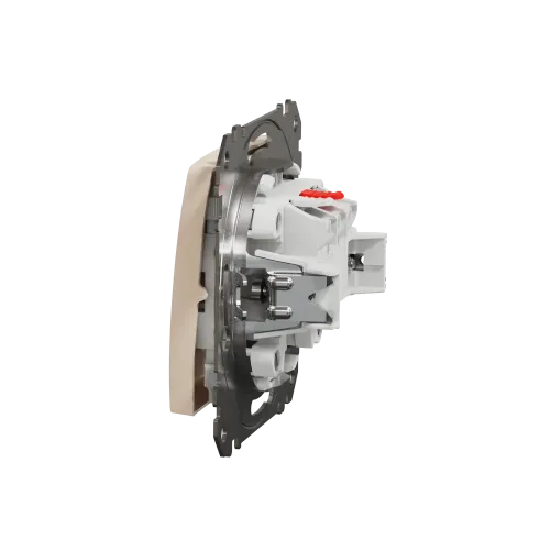 Выключатель 1 клавишный, бежевый, Sedna Design SDD112101