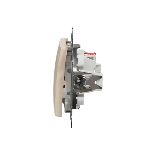 Выключатель 1 клавишный, бежевый, Sedna Design SDD112101