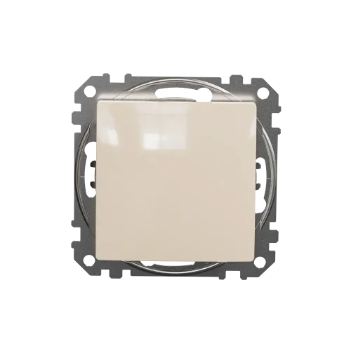 Выключатель 1 клавишный, бежевый, Sedna Design SDD112101