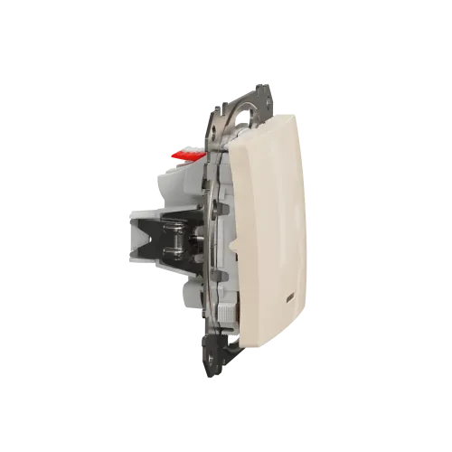 Выключатель с подсветкой 1 клавишный, бежевый, Sedna Design SDD112101L