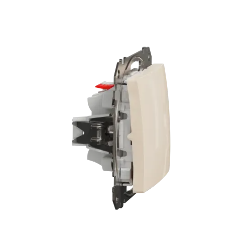 Выключатель проходной 1 клавишный, бежевый, Sedna Design SDD112106