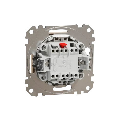 Выключатель проходной 1 клавишный, бежевый, Sedna Design SDD112106