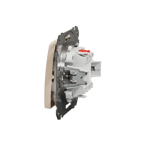 Выключатель проходной 1 клавишный, бежевый, Sedna Design SDD112106
