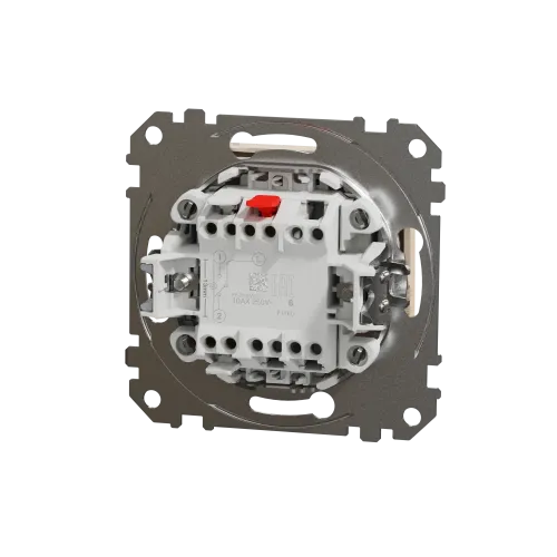 Выключатель проходной с подсветкой 1 клавишный, бежевый, Sedna Design SDD112106L