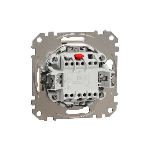 Выключатель проходной с подсветкой 1 клавишный, бежевый, Sedna Design SDD112106L