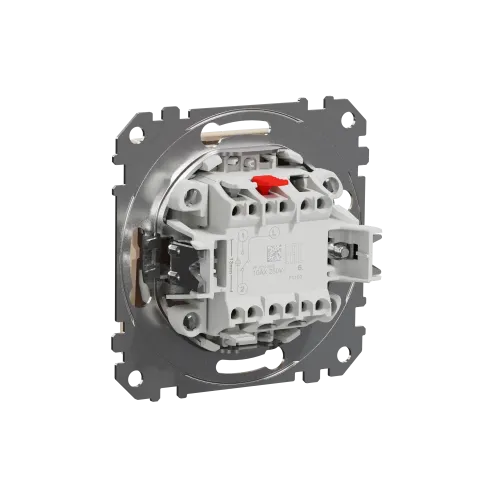 Выключатель проходной с подсветкой 1 клавишный, бежевый, Sedna Design SDD112106L