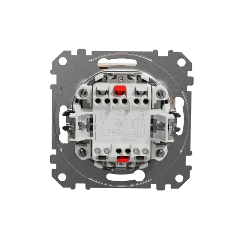 Выключатель перекрестный с подсветкой, бежевый, Sedna Design SDD112107L
