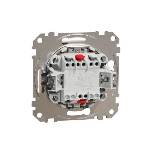 Выключатель перекрестный с подсветкой, бежевый, Sedna Design SDD112107L