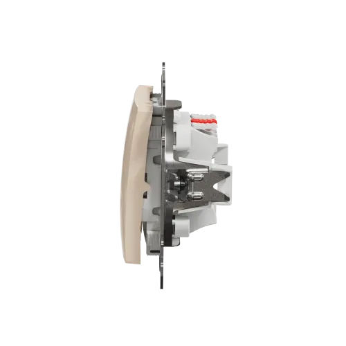 Выключатель перекрестный с подсветкой, бежевый, Sedna Design SDD112107L