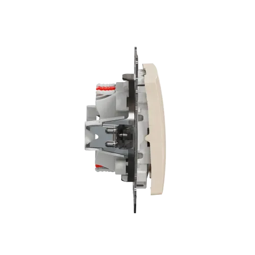 Выключатель проходной 2 клавишный, бежевый, Sedna Design SDD112108