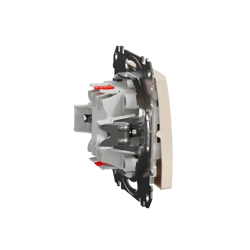 Выключатель проходной 2 клавишный, бежевый, Sedna Design SDD112108