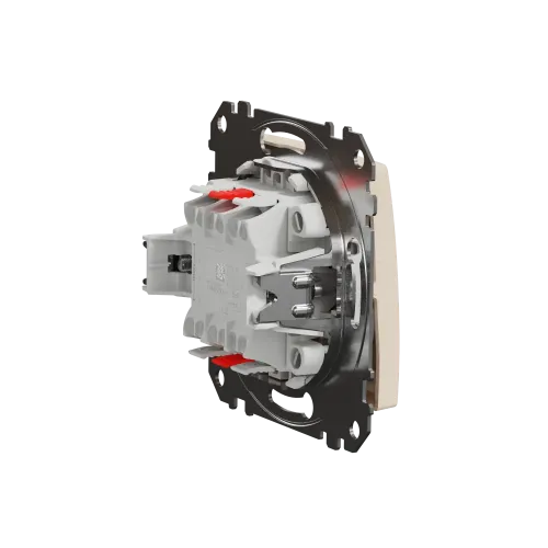 Выключатель проходной 2 клавишный, бежевый, Sedna Design SDD112108