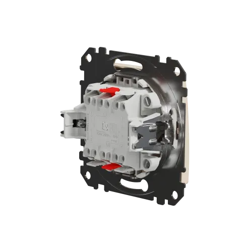 Выключатель проходной 2 клавишный, бежевый, Sedna Design SDD112108