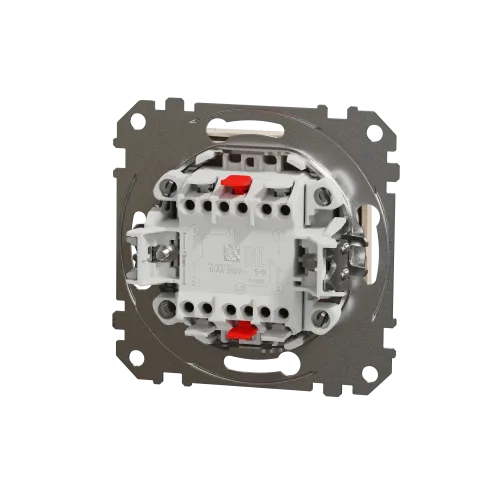 Выключатель проходной 2 клавишный, бежевый, Sedna Design SDD112108