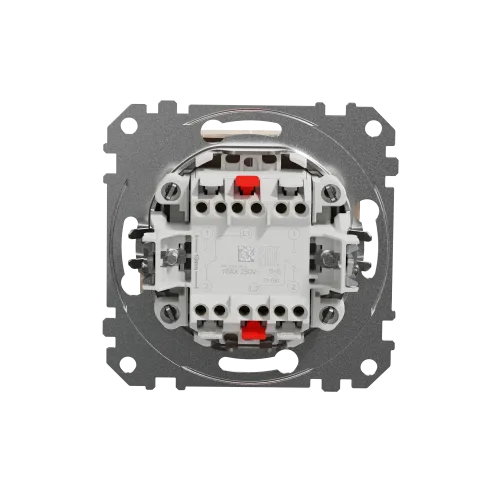 Выключатель проходной 2 клавишный, бежевый, Sedna Design SDD112108