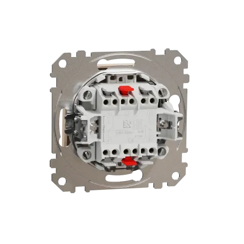 Выключатель проходной 2 клавишный, бежевый, Sedna Design SDD112108