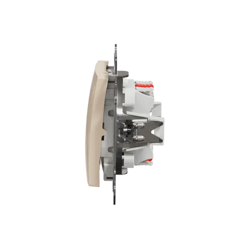 Выключатель проходной 2 клавишный, бежевый, Sedna Design SDD112108