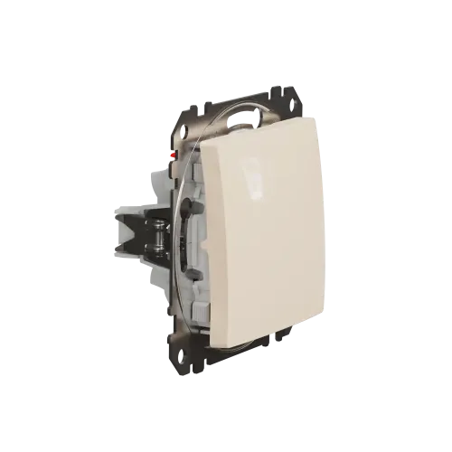 Кнопка проходная 1 клавишная, бежевый, Sedna Design SDD112116