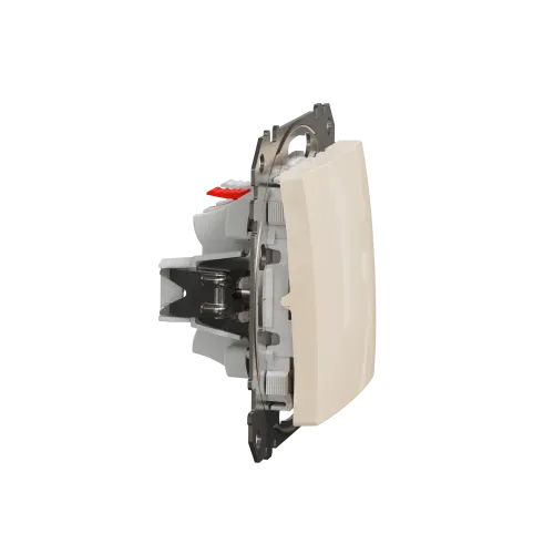 Кнопка проходная 1 клавишная, бежевый, Sedna Design SDD112116