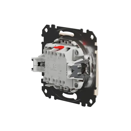 Кнопка проходная 1 клавишная, бежевый, Sedna Design SDD112116