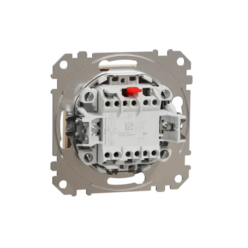 Кнопка проходная 1 клавишная, бежевый, Sedna Design SDD112116