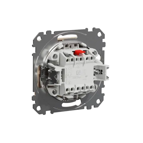 Кнопка проходная 1 клавишная, бежевый, Sedna Design SDD112116