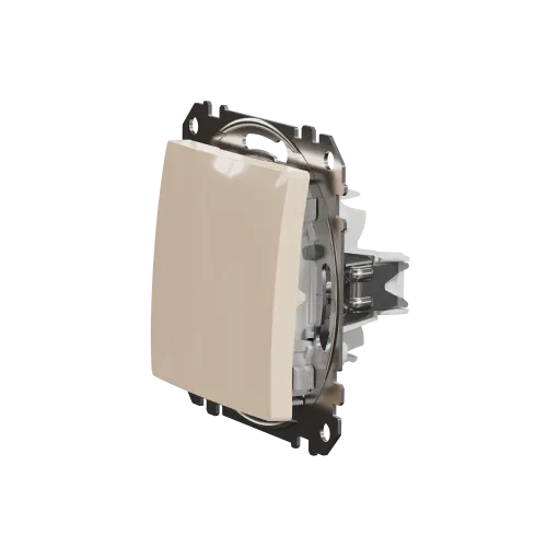 Кнопка проходная 1 клавишная, бежевый, Sedna Design SDD112116