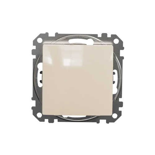 Кнопка проходная 1 клавишная, бежевый, Sedna Design SDD112116