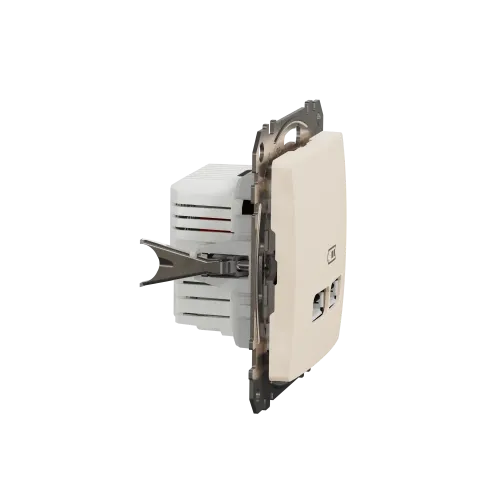 Розетка USB тип A+A, бежевый, Sedna Design SDD112401
