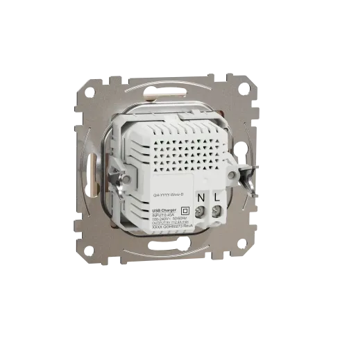 Розетка USB тип A+C 2,4A, бежевый, Sedna Design SDD112402