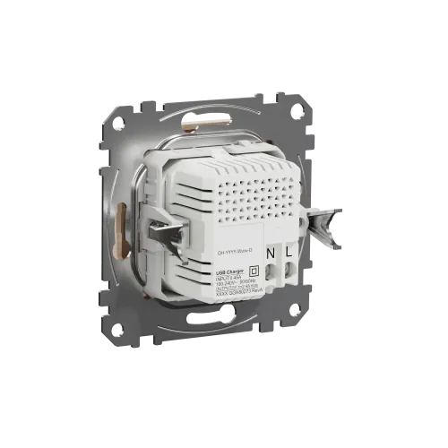 Розетка USB тип A+C 2,4A, бежевый, Sedna Design SDD112402