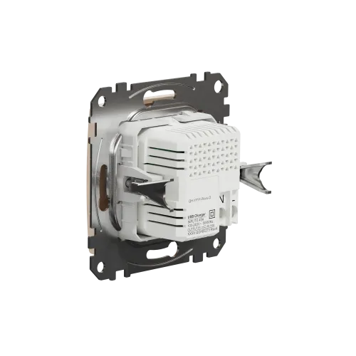 Розетка USB тип A+C 2,4A, бежевый, Sedna Design SDD112402