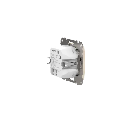 Розетка USB тип A+C 3A, 45W, бежевый, Sedna Design SDD112404