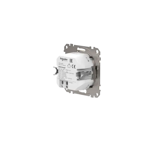 Розетка USB тип A+C 3A, 45W, бежевый, Sedna Design SDD112404