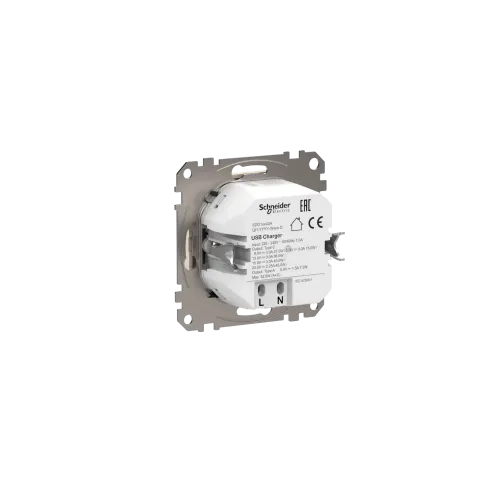 Розетка USB тип A+C 3A, 45W, бежевый, Sedna Design SDD112404