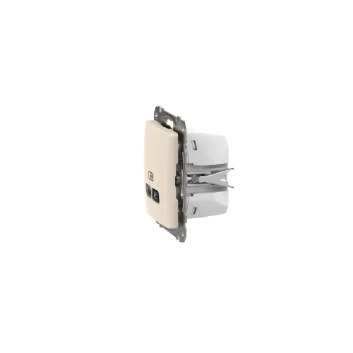 Розетка USB тип A+C 3A, 45W, бежевый, Sedna Design SDD112404