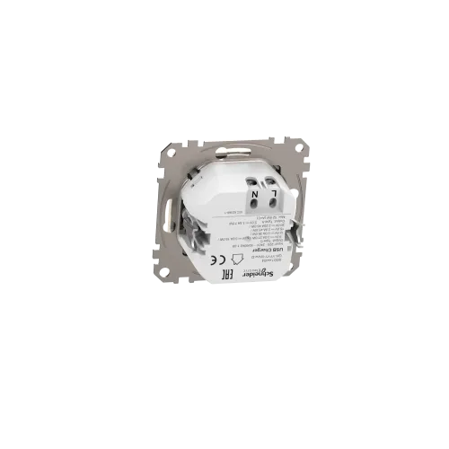 Розетка USB тип A+C 3A, 45W, бежевый, Sedna Design SDD112404