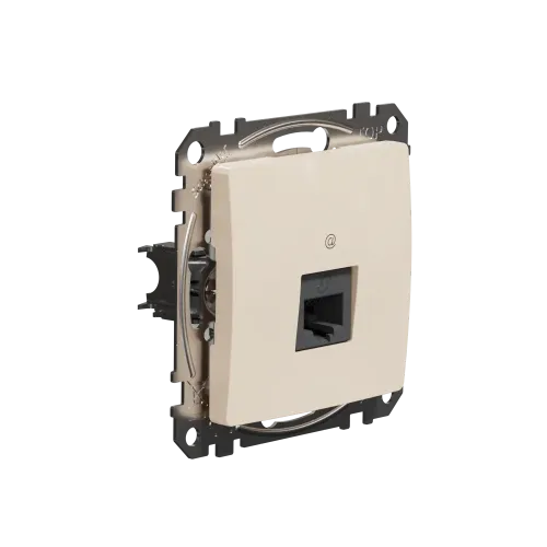 Компьютерная розетка RJ45 кат. 5е UTP, бежевый, Sedna Design SDD112451