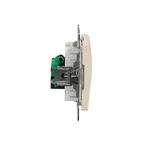 Компьютерная розетка RJ45 кат. 5е UTP, бежевый, Sedna Design SDD112451