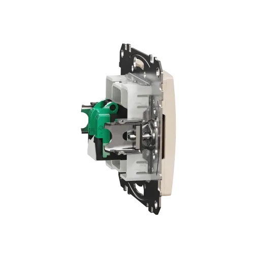 Компьютерная розетка RJ45 кат. 5е UTP, бежевый, Sedna Design SDD112451