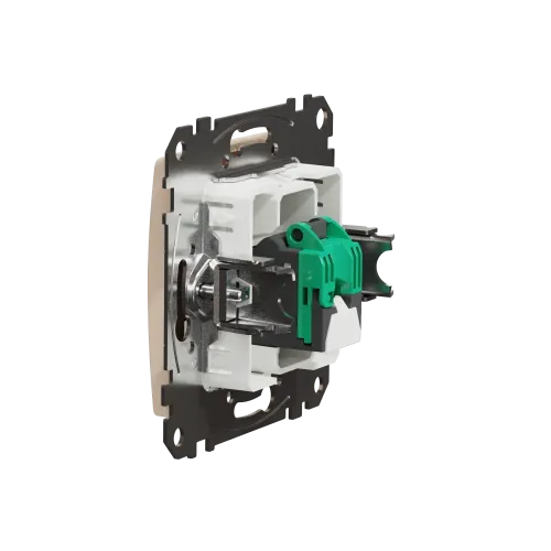 Компьютерная розетка RJ45 кат. 5е UTP, бежевый, Sedna Design SDD112451