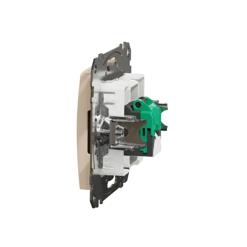 Компьютерная розетка RJ45 кат. 5е UTP, бежевый, Sedna Design SDD112451